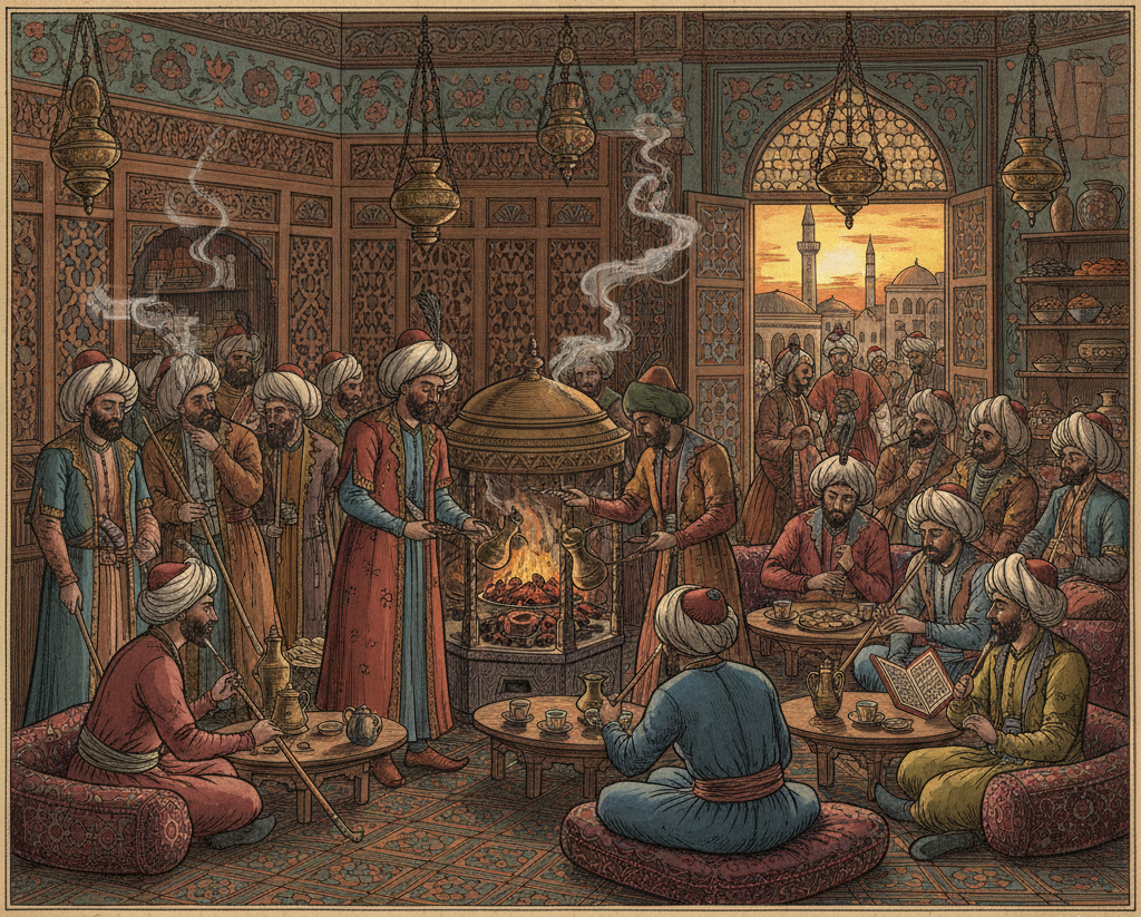 Traditional Ottoman coffeehouse